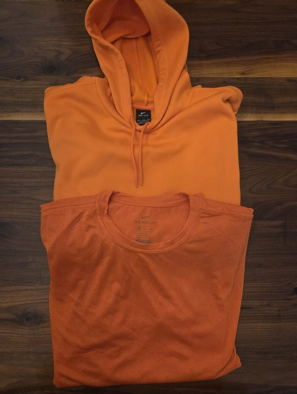 Lot Of (2) Nike Hoodie Sweatshirt & Dri-fit Nike Tee Mens Size XXL Orange NEW